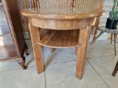Vintažinis Art Deco ąžuolo/granito kavos staliukas - nuotraukos Nr. 6