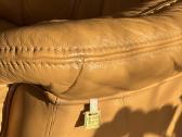 Vokiška Himolla natūralios odos sofa + pufas