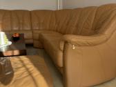 Vokiška Himolla natūralios odos sofa + pufas - nuotraukos Nr. 7