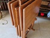 Vintažinis mid century ąžuolinių staliukų kompl. - nuotraukos Nr. 2