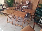 Vintažinis mid century ąžuolinių staliukų kompl. - nuotraukos Nr. 11