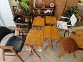 Vintažinis mid century ąžuolinių staliukų kompl. - nuotraukos Nr. 14