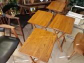 Vintažinis mid century ąžuolinių staliukų kompl. - nuotraukos Nr. 21