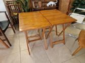 Vintažinis mid century ąžuolinių staliukų kompl. - nuotraukos Nr. 23