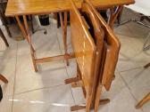 Vintažinis mid century ąžuolinių staliukų kompl. - nuotraukos Nr. 31