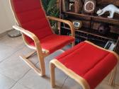 Vintažinis mid century fotelis su pakoju - nuotraukos Nr. 4