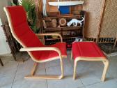 Vintažinis mid century fotelis su pakoju - nuotraukos Nr. 6
