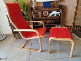Vintažinis mid century fotelis su pakoju - nuotraukos Nr. 8