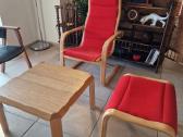 Vintažinis mid century fotelis su pakoju - nuotraukos Nr. 17