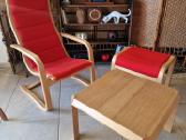 Vintažinis mid century fotelis su pakoju - nuotraukos Nr. 18