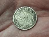 Mauricijus 20 centų 1886 sidabras