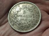 Prancūzija 5 frankai 1849 sidabras