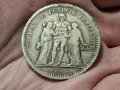 Prancūzija 5 frankai 1848 sidabras - nuotraukos Nr. 2