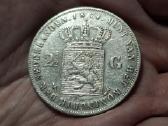 Nyderlandai 2 1/2 guldeno 1874 sidabras