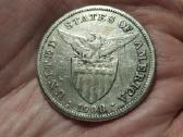 Filipinai 1 pesas 1908 sidabras - nuotraukos Nr. 2