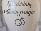 Šampano taurės Sidabrinių vestuvių metinės.