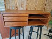 Vintažinė mid century pakabin.tikmedžio spintelė - nuotraukos Nr. 3