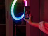 Spalvota Rgb LED žiedinė lempa su stovu 170 cm