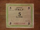 Italijos 5 liros banknotas