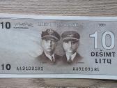 1991 metų 10 litų Aa serija S.girenas