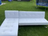 Balta odinė sofa - nuotraukos Nr. 3
