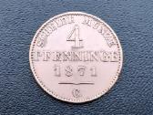 4 feningai 1871c Prusija.