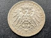 3 markes 1913m. sidabras 900 unc - nuotraukos Nr. 2