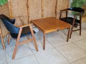 Vintažinis mid century tikmedžio kavos staliukas