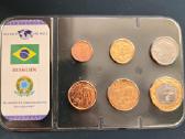 Brazilija 2004-07 apyvart. monetų rinkinys Unc