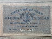 1922 metų 1 smetoniškas centas