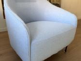 Vilnos audinio minimalistinis fotelis