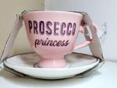Puodelis su lėkštele "Prosecco Princess"