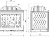 Įdėklas židiniui Kawmet W17 (12,3 kw) Eco - nuotraukos Nr. 8