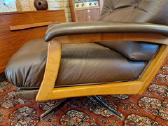 Vintažinis mid century Himolla odinis/tiko fotelis - nuotraukos Nr. 8