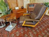 Vintažinis mid century Himolla odinis/tiko fotelis - nuotraukos Nr. 13
