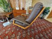 Vintažinis mid century Himolla odinis/tiko fotelis - nuotraukos Nr. 19