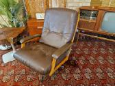Vintažinis mid century Himolla odinis/tiko fotelis - nuotraukos Nr. 21