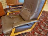Vintažinis mid century Himolla odinis/tiko fotelis - nuotraukos Nr. 27