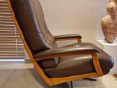 Vintažinis mid century Himolla odinis/tiko fotelis - nuotraukos Nr. 33