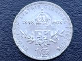 1 krona 1908m. Austrija sidabras