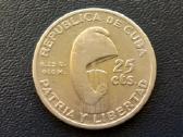25 centavai 1953m. Kuba sidabras 900