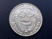 Medio balboa 1953m. Panama sidabras 900 unc