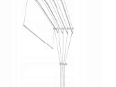 Lubinė skalbinių džiovyklė – 5 strypai, 150 cm