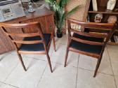 Vintažinės mid century palisandro masyvo kėdės - nuotraukos Nr. 3