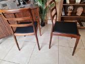 Vintažinės mid century palisandro masyvo kėdės - nuotraukos Nr. 5