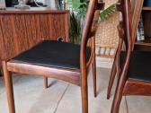 Vintažinės mid century palisandro masyvo kėdės - nuotraukos Nr. 7