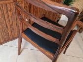 Vintažinės mid century palisandro masyvo kėdės - nuotraukos Nr. 13