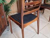 Vintažinės mid century palisandro masyvo kėdės - nuotraukos Nr. 15