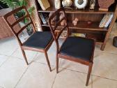 Vintažinės mid century palisandro masyvo kėdės - nuotraukos Nr. 16