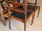Vintažinės mid century palisandro masyvo kėdės - nuotraukos Nr. 17